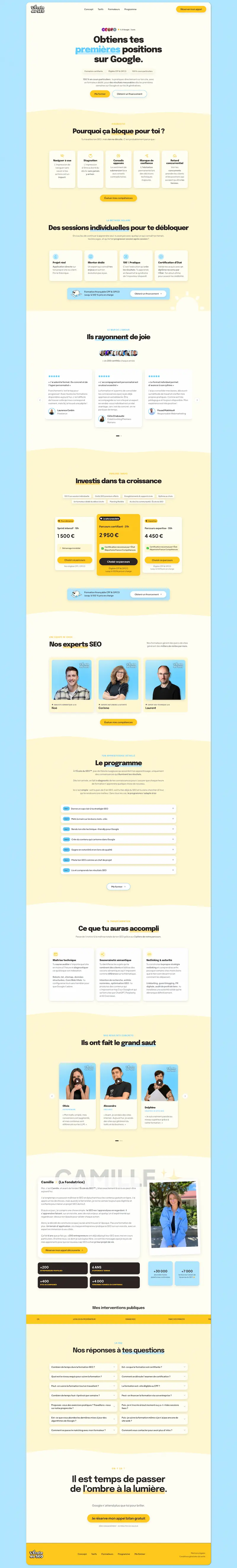 Aperçu du site de L'École du SEO