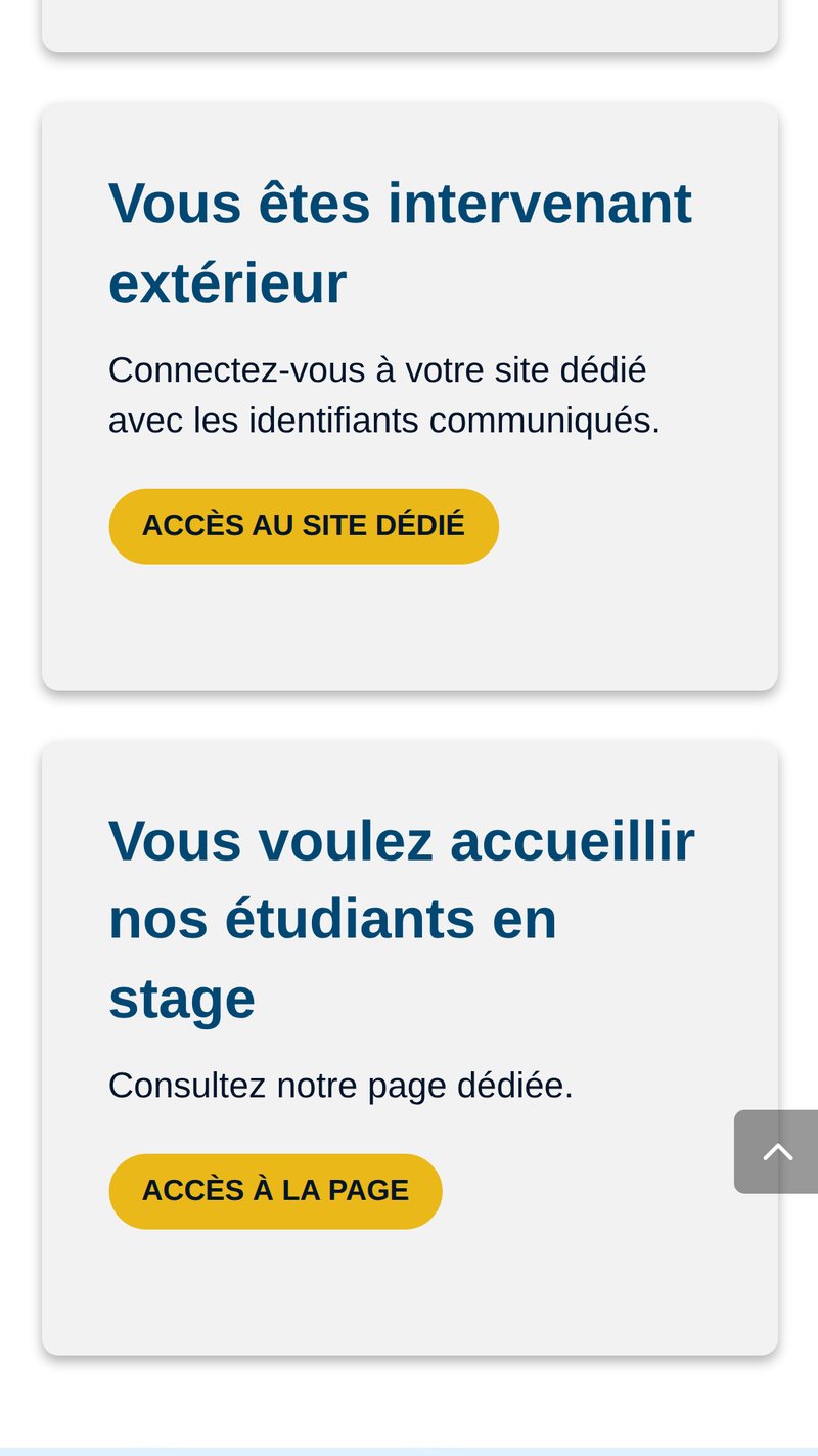 Version mobile du site